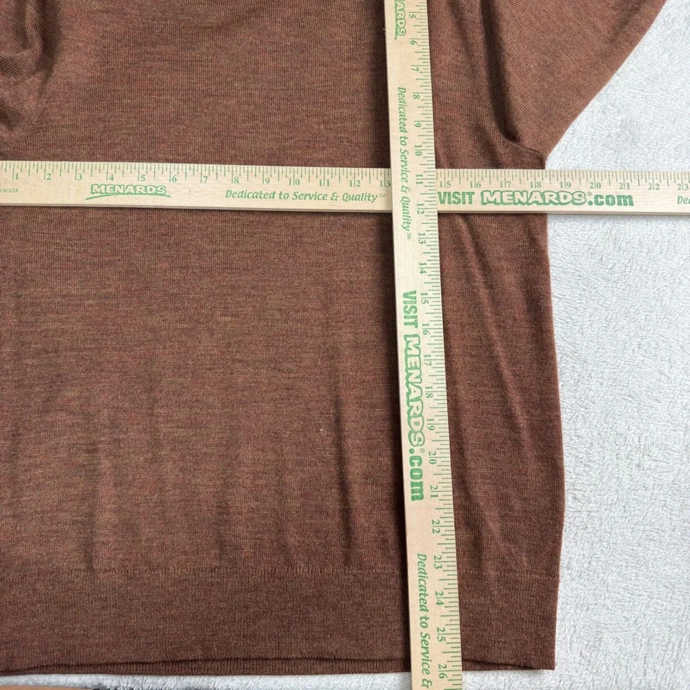 Banana Republic Merino Wool Crewneck Sweater Rust Brown S Quiet Luxury Earthy